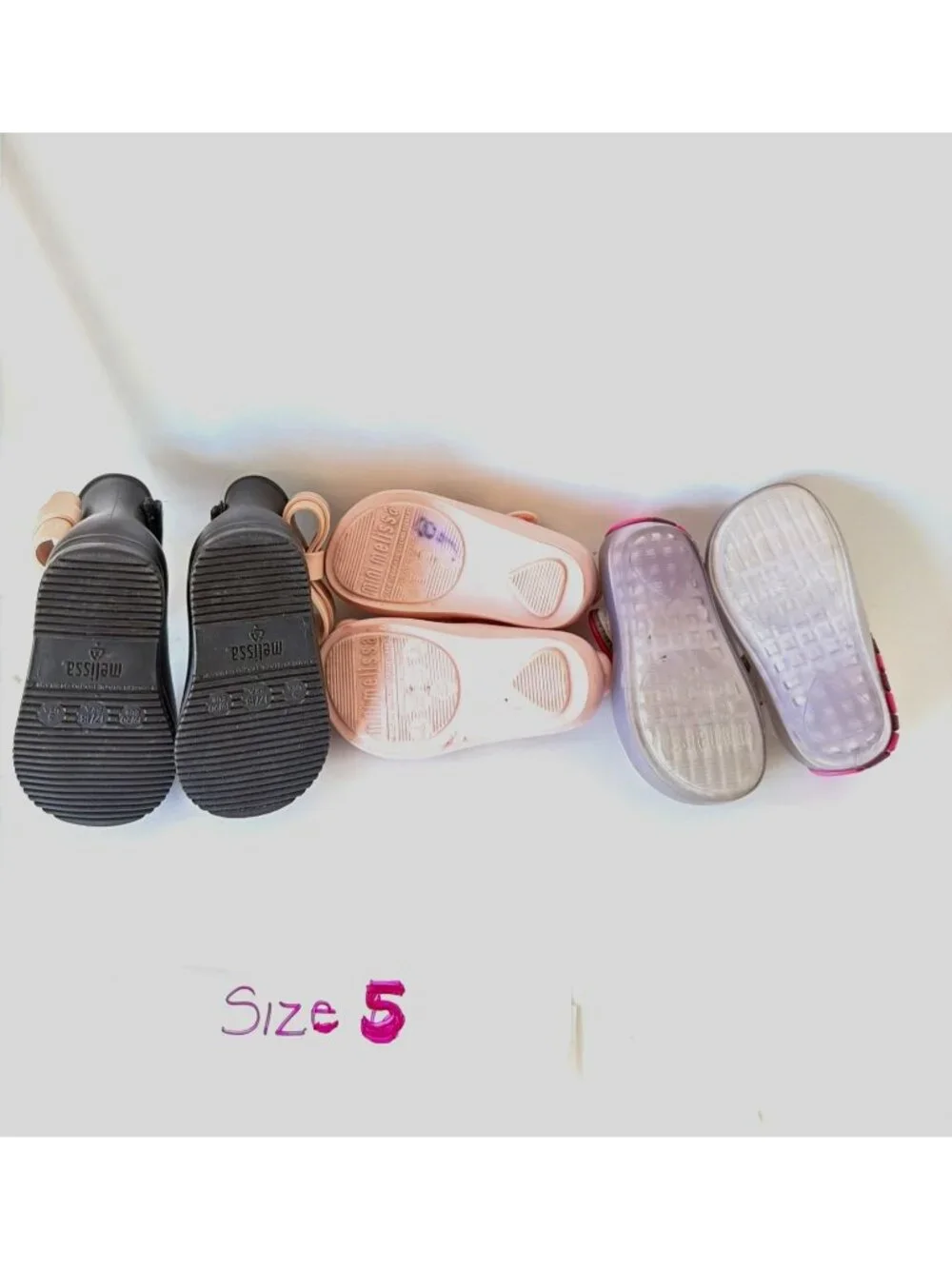 Mini Melissa Toddler Shoes Bundle Size 5 & 6 Lot of 4 Pairs (4162)